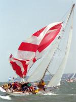 ID 4728 COWES WEEK 1996 - racing off Cowes waterfront, Isle of Wight, UK.